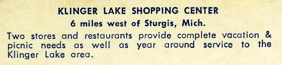 Klinger Lake Shopping Center (Klinger Lake Lunch) - Vintage Postcard (newer photo)